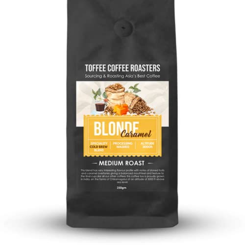 Toffee Coffee Roasters | Blonde Caramel Coffee | Speciality Blend | Arabica Freshly Medium Roast | Coffee Notes: Stoned Fruits & Caramel | Grind: Chemex| Freshly Roasted | 500 gms