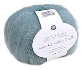kid mohair silkhair  Rico Essentials Super Kid Mohair loves Silk, Fb. 006 – aqua, Lacegarn aus Super Kid Mohair & Seide zum Stricken und Häkeln, Lacewolle Nadelstärke 4,5 mm