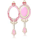 Sailor Moon Mirror Butterfly Makeup Outfit Handhold Makeup Oval Cosmetic Hand Held Mirror Beauty Dresser Travel Espelho (Pink Sailor Moon Mirror)