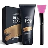 WillMall Blackhead Remover Black Face Mask Charcoal Purifying Peel Off Mask Deep Cleansing Pore Dead Sea Mud Facial Masks Treatments for Whiteheads, Blemishes, Acne - 2.0 Fl Oz - Oil Control