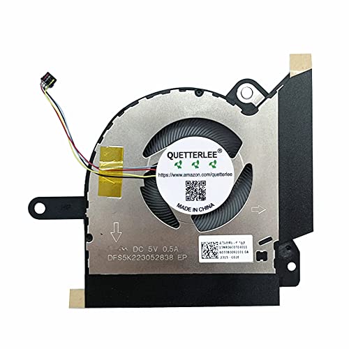 QUETTERLEE Replacement New CPU+GPU Cooling Fan for ASUS ROG Flow X13 GV301 GV301Q GV301QC GV301QE GV301QH Series DFS5K123043638 FMQM DFS5K223052838 FMQN DC5V 0.5A Fan