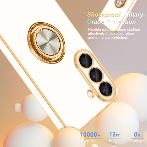 Funda delgada Fingic para Galaxy S26 Plus acabado dorado premium 4