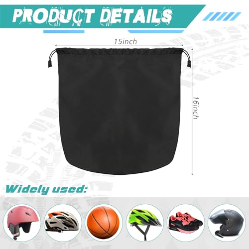 Yeyeplum 1 Pack Hockey Helmet Bag with Fleece Lining, Waterproof, Microfiber, with Drawstring Locking, Large Capacity, Lightweight, for Sports Hockey Football Welding Motorcycle Bicycle Helmet