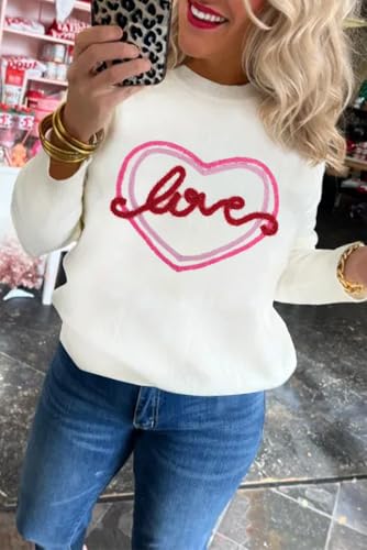 Image of LEMAFER Women 2026 Merry Christmas Round Neck Sequin Letters Sweater Casual Solid Slogan Long Sleeve Pullover Sweatshirt Tops