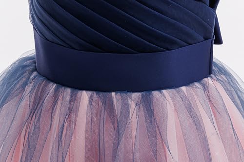 Image of Glamulice Flower Girls Spaghetti Strap Tulle Dress Long A Line Wedding Pageant Dresses Princess Birthday Party Ball Gown