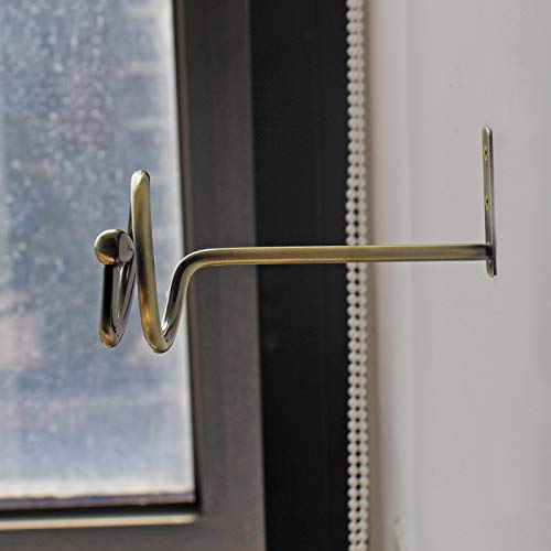 Multicoloredled Curtain Tiebacks Hooks For Drapes - Metal Window Decorative Curtain Holdbacks, Decorative Curtain Drapery Holdback, Bronze - Pack Of 4 #TOP3