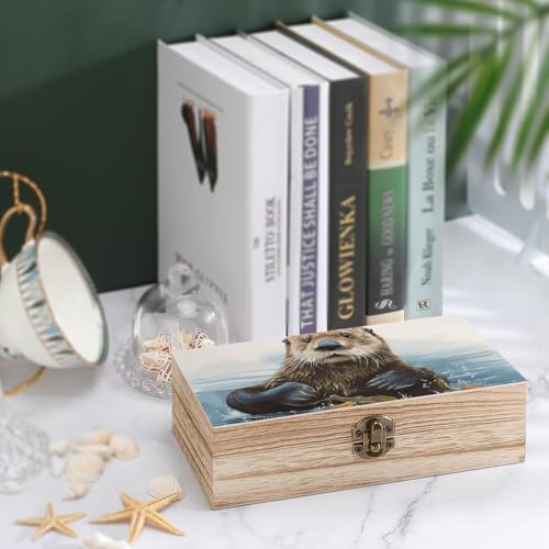 Boîte en bois loutre de mer pour ranger vos objets perdus - 4