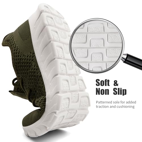 Image of Mens Running Shoes Slip On Tennis Walking Sneakers Workout Athletic Lightweight Casual Sport Shoes