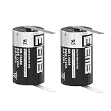 2X EEMB 2PCS 1/2 AA 3.6 V Lithium Battery with Tabs ER14250 1200 mAh High Capacity Li-SOCl2 3.6Volt...