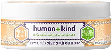 Human+Kind Body Souffle - Light, Fluffy Skin Conditioner for Hydrating and Smoothing Dry Skin - Natural, Vegan Formula with Shea Butter and Apricot Kernel Oil - Light, Fresh Fragrance - 6.76 oz
