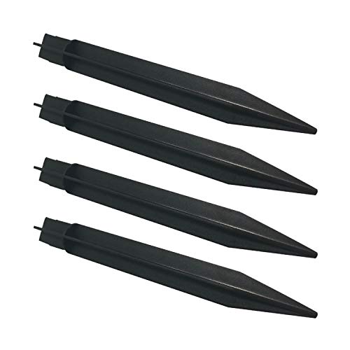 New Huing 4 PCs Plastic Spikes Solar Torch Lights Replacement ABS Plastic Spikes Ground Stake for Garden Lights