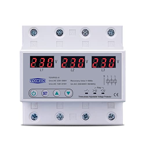 Disjoncteur triphasé réglable 63A 380V avec dispositif de protection automatique