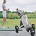 JANUS Golf cart, Foldable Golf Push cart, Golf Bag cart, Golf Pull cart with Phone Holder and Storage Bag. Golf Caddy had Large Wing or Small Wing, can be Suitable for Golf Bags of Different Sizes.
