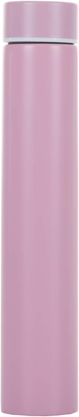 ChezMax Slim Stainless Steel Insulated Water Bottle 9.56 oz,Pink