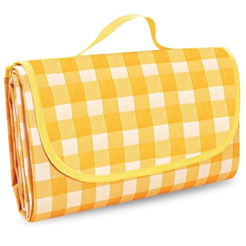 Wenrescry Manta de Picnic Impermeable 200 x 200 cm - Esterilla Plegable con Asa para Camping, Playa y Senderismo - Ideal para Exteriores, Resistente al Agua y Fácil de Limpiar