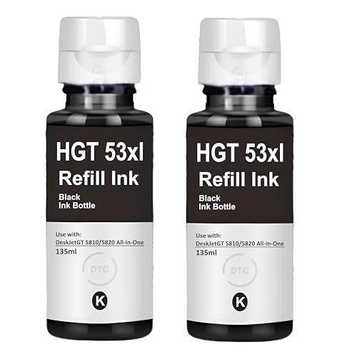 Image of Duplex DTC GT53XL Compatible for HP Ink Tank 115 310 315 319 410 415 416 419 455 500 515 520 525 530 589 615 750 790 670 GT5810 (GT53XL Black Ink 2 Pcs)