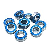 Roulements rigides à billes Roulement à cartouche 608 2RS, 10 pièces, 8x22x7mm, cadre ABEC...