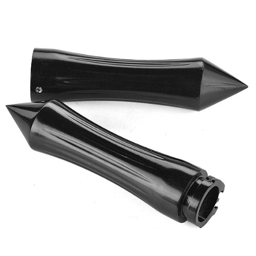 Custom Black Billet Spike 1" Handlebar Throttle Bar End Grips For Bobber Café Racer Chopper Cruiser Hogs Metric Motor Bike Motorcycle Lh Rh Left Right #TOP4