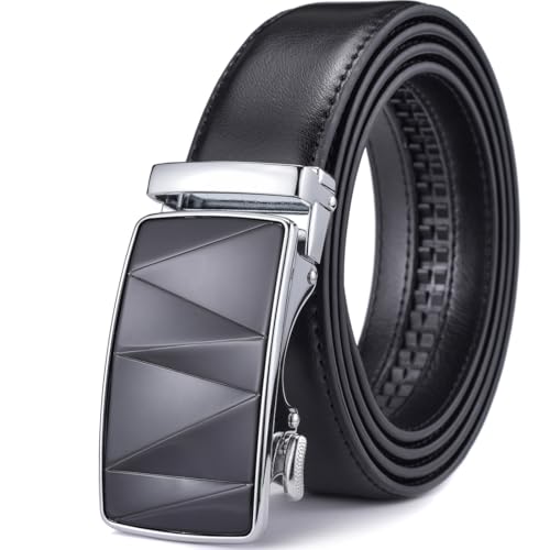 Men's Belt Ratchet Belt Of Genuine Leather For Men's Dress,Size Customized