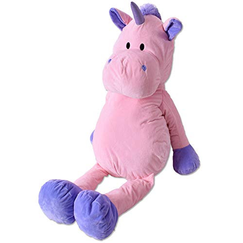 TE-Trend XXL Peluche Unicornio Caballo Unicornio Animal Felpa Peluche 100cm Decoración Niña Regalo Rosa Púrpura