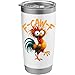 ANOVEL F-Caw-F Funny Chicken Travel Mug,Humorous FCawF Rooster Meme Stainless Steel Insulated Tumbler for Coffee & Drinks 20oz (White Chicken01)
