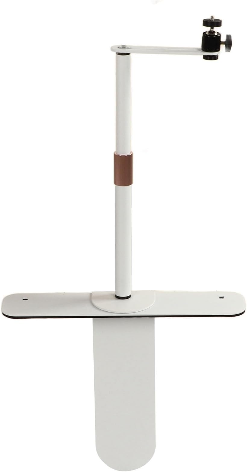 Bedside Sofa Projector Stand 24-40CM Length Adjustable Bracket with 1/4 Inch Screw Opening for Home Theater, Camera Head Support (White)