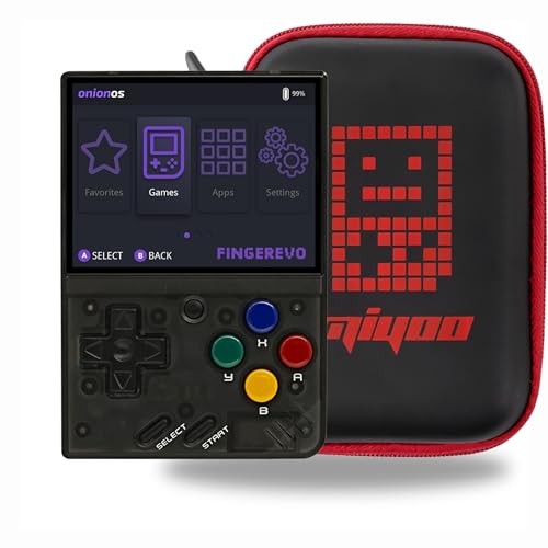 Miyoo Mini V4 OnionOS Handheld Game Console 2.8-inch 750*560 IPS Screen Miyoo-mini v4 Onion-System with Portable Case T-Black