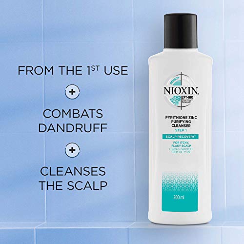 Nioxin Scalp Recovery Anti-Dandruff Cleanser Shampoo, With Pyrithione Zinc, For Itchy Scalp, 33.8 Fl Oz #TOP1