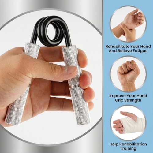 Image of Proberos Hand Gripper 150LB Heavy Aluminum Alloy Grip Strength Trainer with Textured Anti Slip Handles for Forearm and Hand Workout Fitness Training