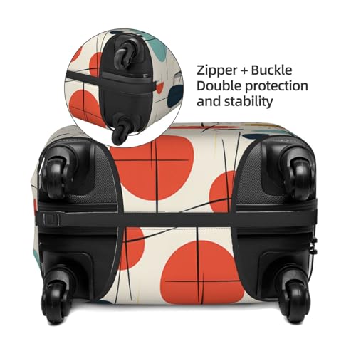 Travel Luggage Cover Fashion Suitcase Protector Modern Mid Century Spandex Baggage Covers Washable Suitcase Covers Anti-Scratch Luggage Cover Protectors Fits 18-32 Inch Suitcases X-Large3