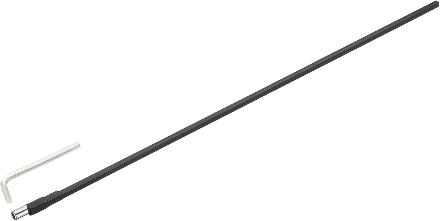 MECCANIXITY Guitar Two Way Rod, 580mm Low-Profile Guitar Rod with 4mm L-Wrench, Luthier Tools for Electric Acoustic Bass Guitars Neck Repair Adjustment, Black