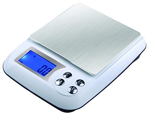 Electronic Multifunctional Weighing Scale,3kg 0.1g LCD Digital Kitchen Scale Household Large Stainless Steel Platform Food Diet Scales Counting Balance with Tray Accurate Measurement (One Color)