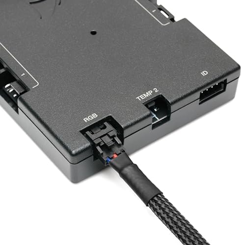 CRJ 3-Pin SM RGB Lighting Adapter Cable - 20-inch (50cm), Black Sleeved - Connect SM Connector LED Strips to Corsair iCUE Commander and Node 3-Pin RGB Lighting Controllers