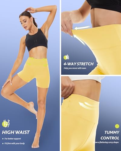 Image of CAMPSNAIL Workout Biker Shorts Women - 3 inch /5 inch /8 inch High Waisted Tummy Control Spandex Booty Volleyball Shorts for Yoga Dance