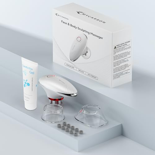 MYCARBON 3 En 1 Masajeador Electrico de Ventosas Masajeador Anticelulitico Reductor con 3 Niveles de Succión, EMS, Luz Roja, Gel Conductivo, Reafirma para Rostro, Abdomen, Brazos y Piernas - imagen 7