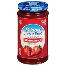 Polaner Sugar-Free Strawberry Preserves with Fiber, 13.5 Ounce