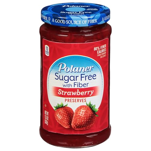 Polaner Sugar-Free Strawberry Preserves with Fiber, 13.5 Ounce