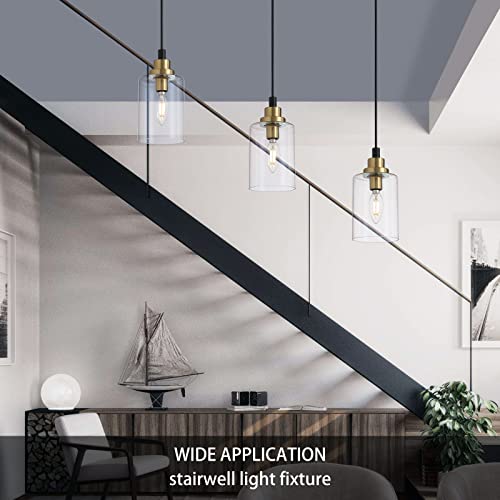 Samyuir Pendant Lights Ceiling Light Fixture Pendant Lights Kitchen Light Fixtures Pendant Lighting For Kitchen Island Hanging Lights For Bedroom Black Pendant Light Fixtures 3 Packs (E12 Base) #TOP6