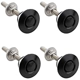 Pack of 4 Universal Aluminum Vehicle Hood Pins 1.25''- License Plate Lock Clip, Quick Release Lock Latch Bumper Diameter 1.25 inch
