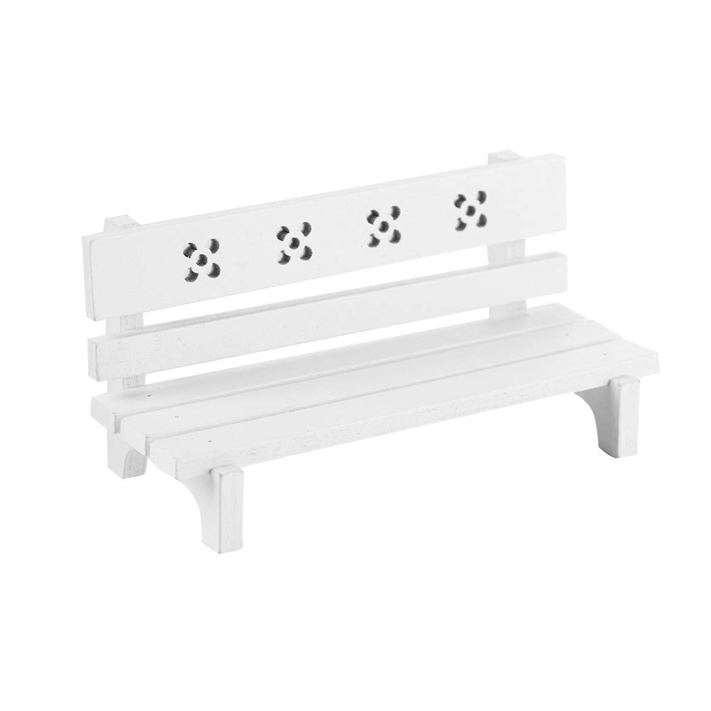 Dollhouse Bench, 2 Colors Dollhouse Bench Toy, Bench Model Mini Park