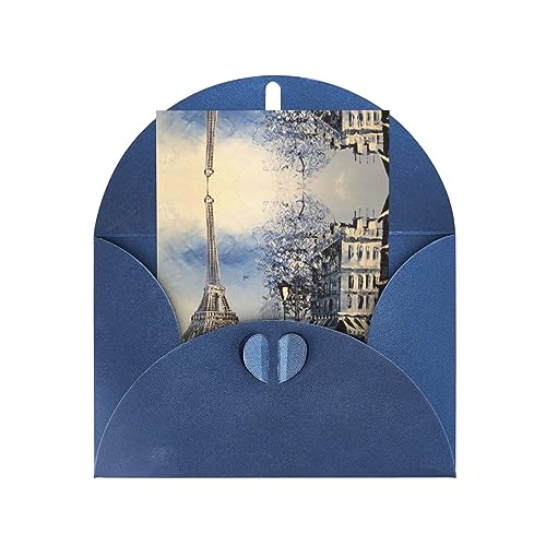 Cartes en papier nacré Tour Eiffel à glisser dans vos cadeaux de mariage