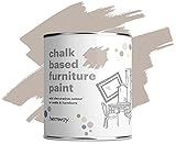 Multiuso: el acabado mate de color mate liso y liso, perfecto para cualquier superficie. Ideal para muebles de reciclaje, renovación, paredes, carpintería, decoración del hogar o accesorios. Para crear un aspecto chic Shabby, aplique dos abrigos de color contrastante y luego vaquen / arena cuando se seque para dar un aspecto de aspecto angustiado