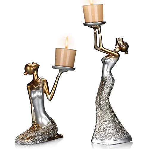 New Product Powsure Antique Beauty Decorative Candle Holders,Set of 2-Functional Coffee Table Decorations-Centerpieces for Dining/Living Room-Best Wedding/Birthday (White, Small) New Product Powsure Antique Beauty Decorative Candle Holders,Set of 2-Functional Coffee Table Decorations-Centerpieces for Dining/Living Room-Best Wedding/Birthday (White, Small)