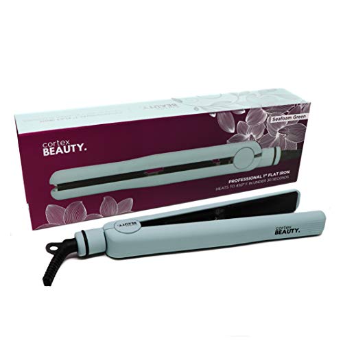 Cortex International Solo 450 1 Inch Ceramic Flat Iron Analog Adjustable Temperature Settings (Seafoam Blue)