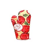lamta1k Gants de cuisine anti-brûlure et isolation thermique pour four à micro-ondes Motif raisin orange Couleur aléatoire