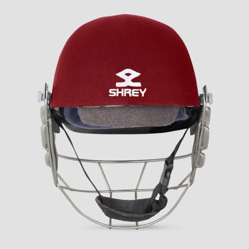 Image of SHREY Pro Guard Stainless Steel 2.0 Batting Cricket Helmet for Men's (Maroon, S)