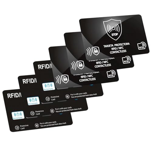 RFID Blocking Card Generation 2 Credit Card Protector Anti-Theft Contactless Shield Wallet NFC Blocker Sleeves Cards Defender Entire Wallet Protection Secure When Crowds And Social (6 Pack)