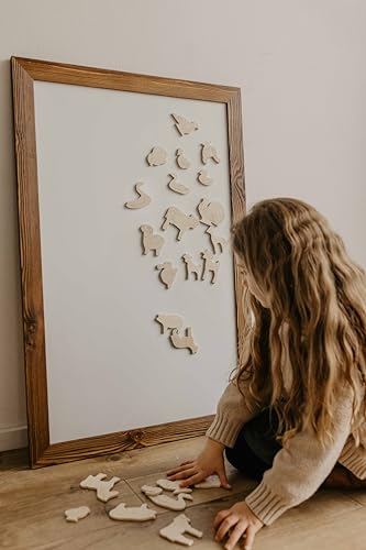 Leaping Learning Magnetic Forest Animals for Toddlers 1-3, Wooden Magnets - image 2