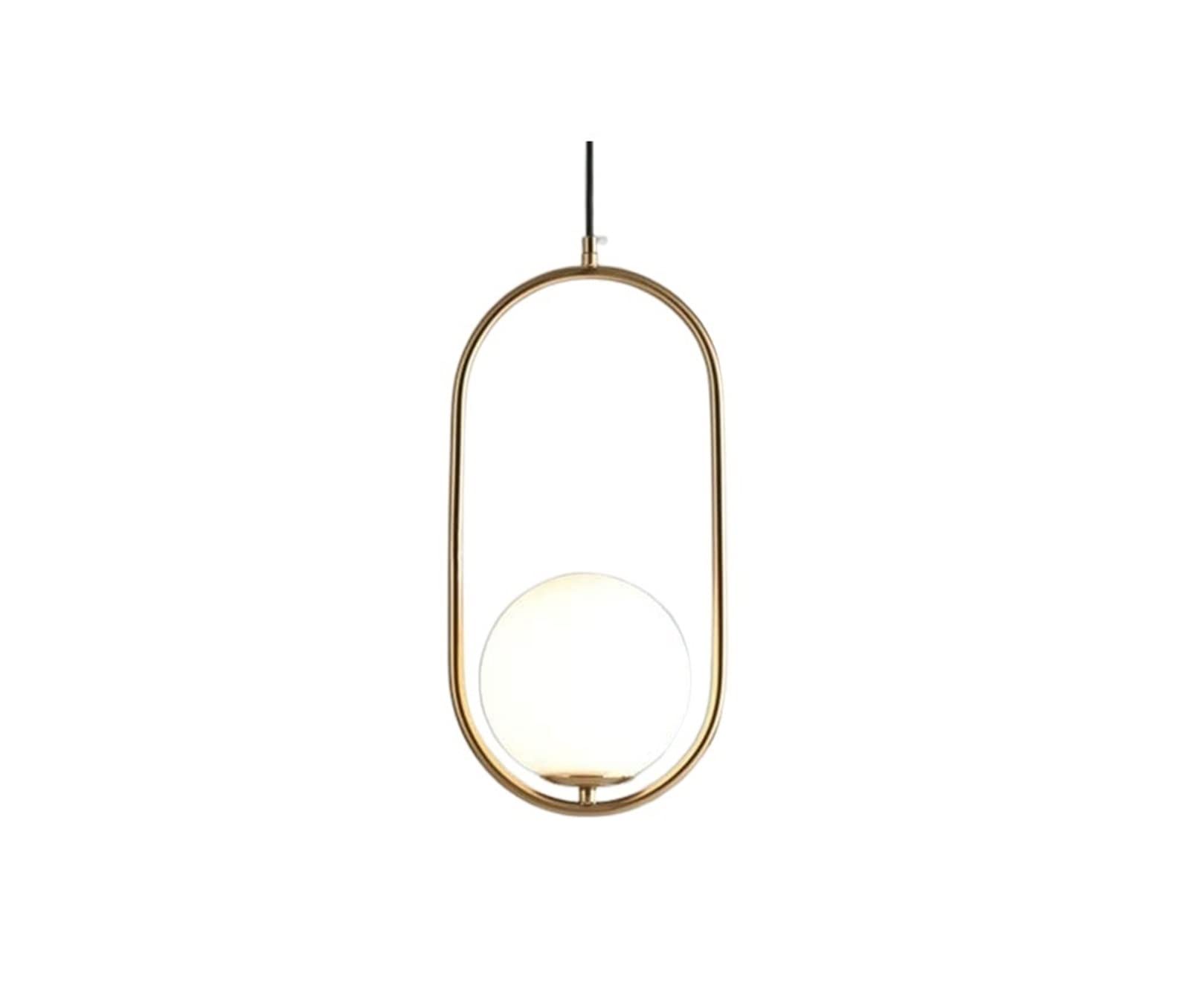 Lustre en fer forgé et verre blanc style nordique de 50cm pour salon raffiné