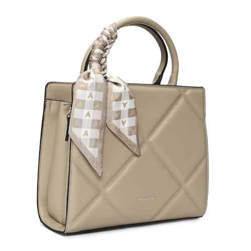 Image of Lavie Luxe Women's Quare25 Medium Debossed Satchel Handbag for Women | Satchel Bag for Work | Ladies purse | Stylish Shoulder Bag | Gift for Women
